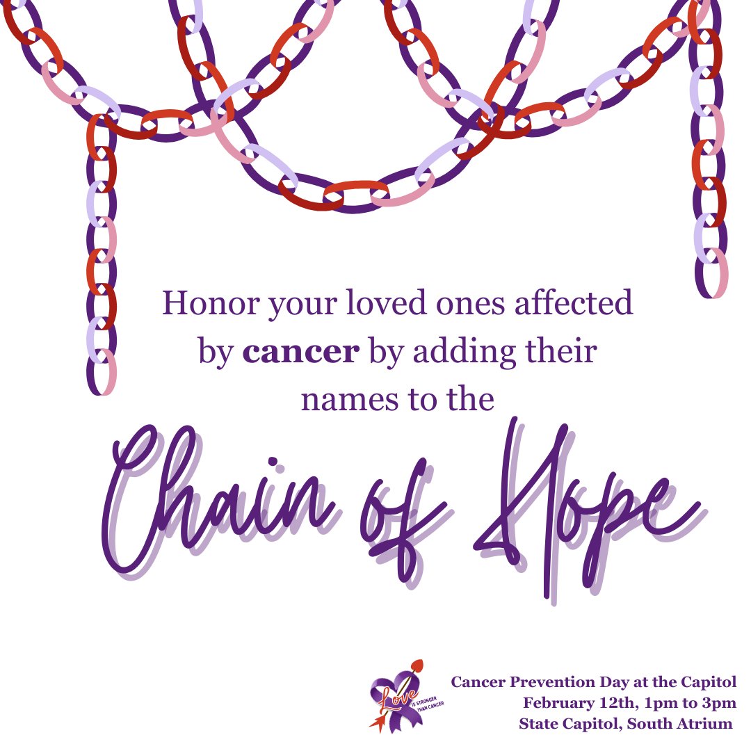 nwgacancer's tweet photo. ❤️ Honor the heroes who’ve battled cancer by adding their names to the ‘Chain of Hope.’ Whether you’re joining us in person or online, your contribution makes a difference. 
Add your link at https://t.co/3QSkAhicBV
#ChainOfHope #CancerPreventionDay https://t.co/TFY7uwbaFl