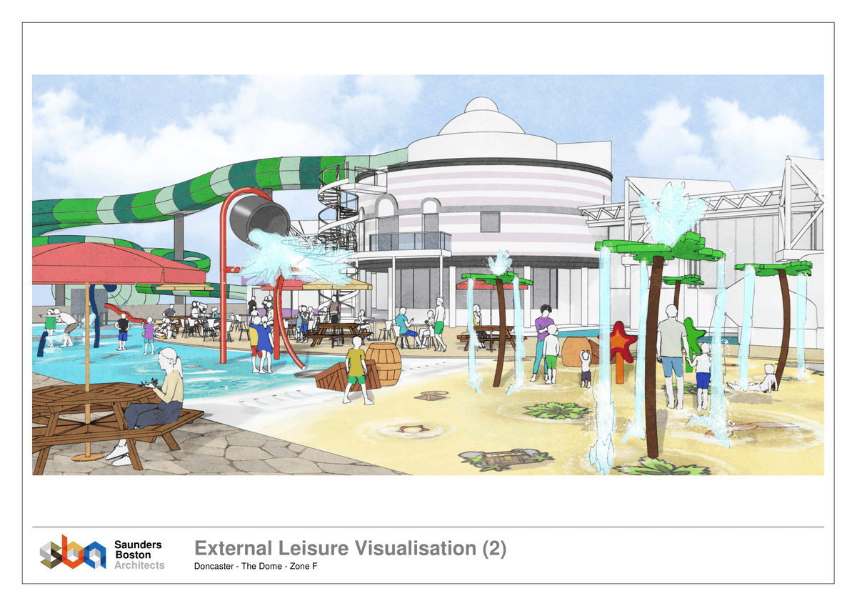 MyDoncaster's tweet photo. These plans certainly make a SPLASH!
A £14.4M investment in The Dome took a step forward after being approved at Cabinet yesterday.
The proposal looks to revamp the lagoons, entrance area + add to features across the leisure complex. 
Read more: https://t.co/d4gcdhXIa1 https://t.co/CDmhdgvgCr