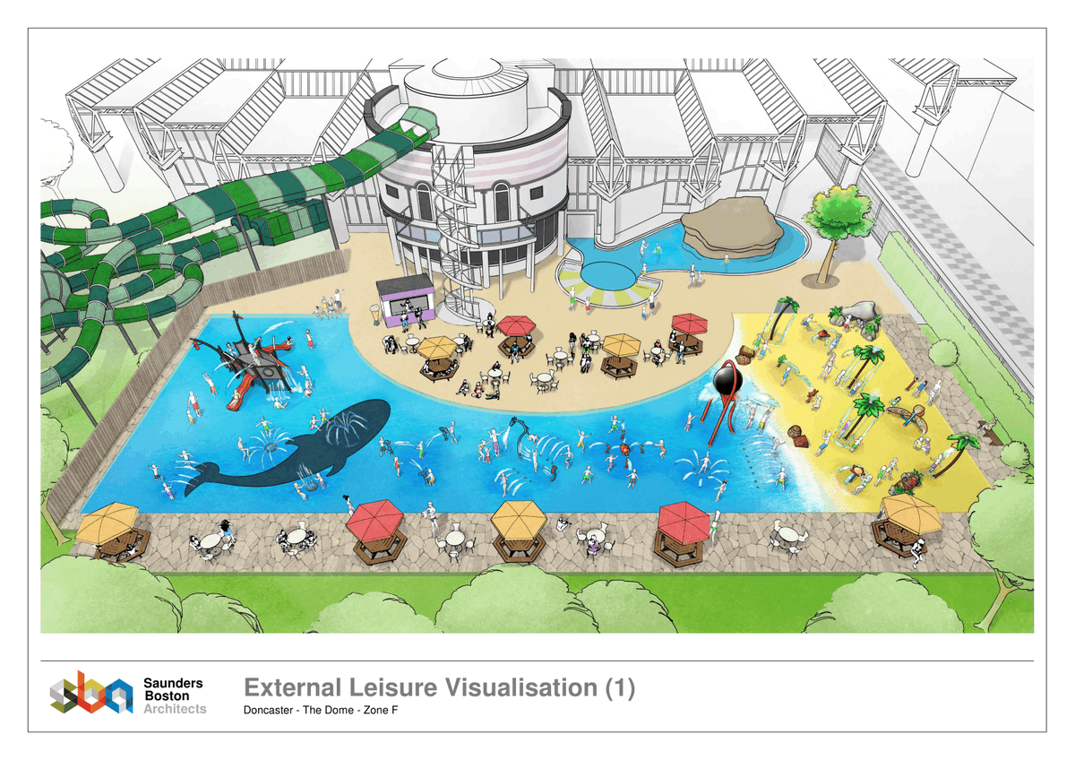 MyDoncaster's tweet photo. These plans certainly make a SPLASH!
A £14.4M investment in The Dome took a step forward after being approved at Cabinet yesterday.
The proposal looks to revamp the lagoons, entrance area + add to features across the leisure complex. 
Read more: https://t.co/d4gcdhXIa1 https://t.co/CDmhdgvgCr