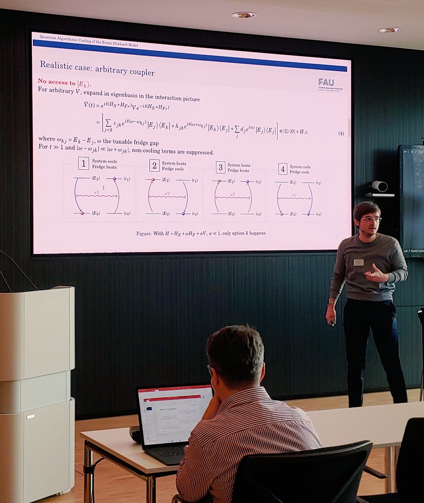 How do you solve chemistry with a quantum computer? The first step is understanding the Fermi-Hubbard model.  

𝐋𝐮𝐜𝐚𝐬 𝐌𝐚𝐫𝐭𝐢 on Quantum Algorithmic Cooling at MPQ Garching.

#Quantum <a href="/hartmannquantum/">hartmanngroup</a> <a href="/MPI_Quantum/">Max Planck Institute of Quantum Optics</a>