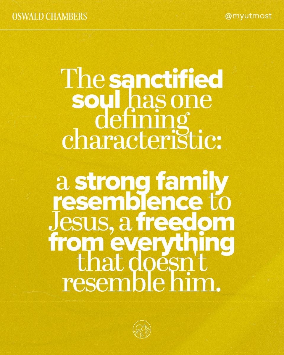 Sanctification means an intense narrowing of our earthly interests and an immense broadening of our interests in God.

Read today's full devotional at l8r.it/EIY6

⁠#MyUtmostForHisHighest #OurDailyBread #OswaldChambers #GlobalMinistry #Sanctified #FreedomInChrist