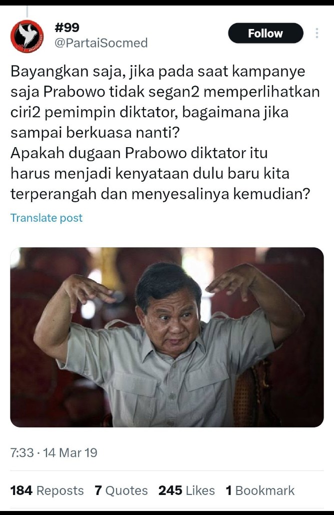 RendyGoodfellow's tweet photo. @PartaiSocmed Sama seperti ini memang jejak digital sulit dihilangkan 😅 https://t.co/9g2Xppi6gD