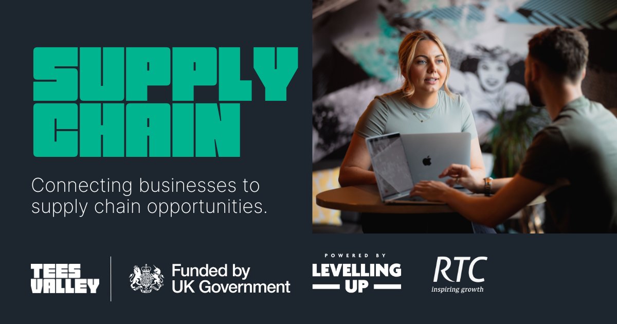 📢 Tees Valley #SupplyChain has launched! Fully-funded support will help businesses diversify, grow and so successfully bid for the emerging supply chain opportunities across the region. Sign up: teesvalley-ca.gov.uk/business/suppl… #UKSPF @RTCNorth