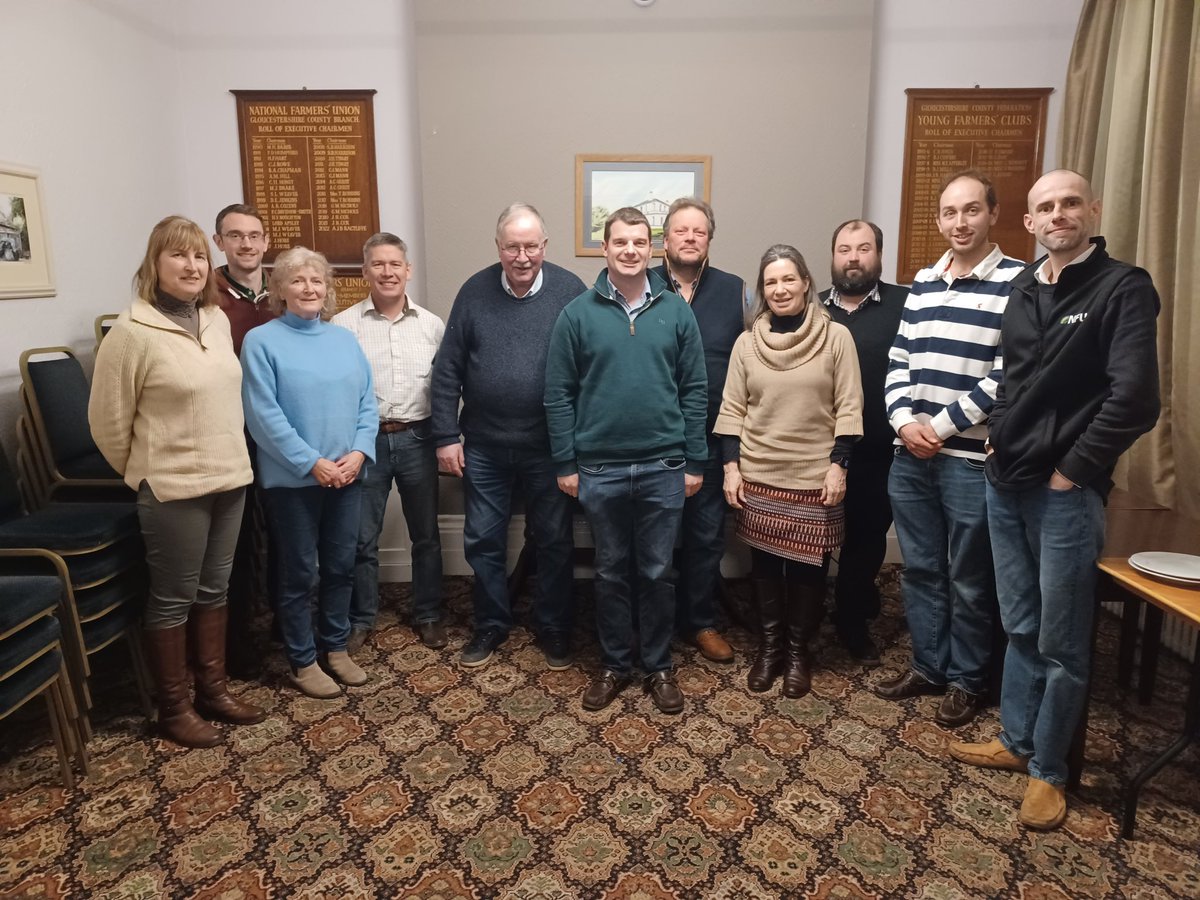 Fantastic meeting with the #Gloucestershire #NFU County team recently. Thank you to those who attended. Good discussions about the year ahead and the work we’re doing to support our members. #BackBritishFarming