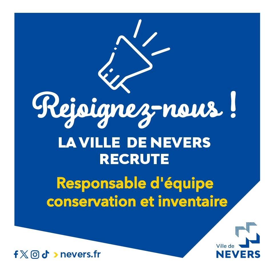 🤝 La Ville de #Nevers recrute un responsable d'équipe conservation et inventaire H/F 🧑🏻‍💻 Rejoignez-nous en candidatant à l'offre ici ➡ swll.to/QFTcyLi #emploi #nièvre