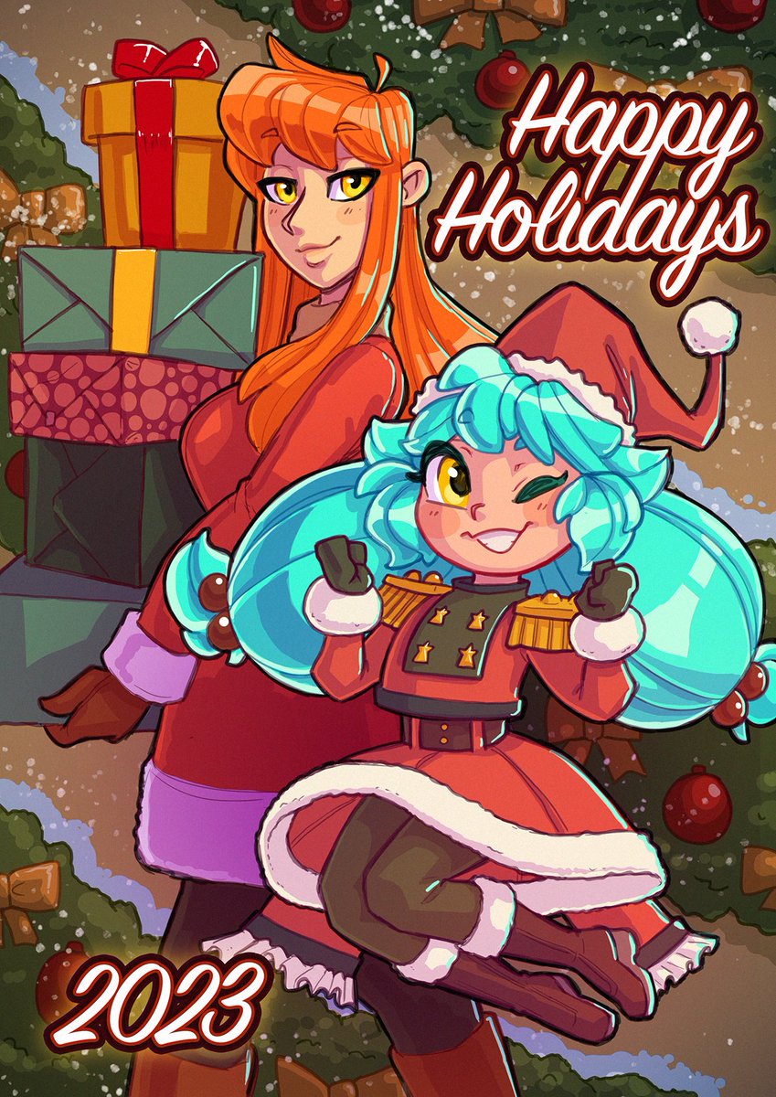 An eternity late but I finally finished my Christmas card for, uh, last year.
Pretend with me for a moment that it's still mid-to-late December please 🙏🎄