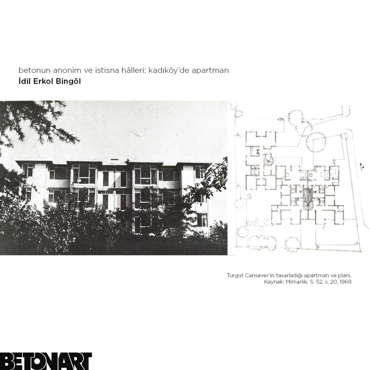 BetonartDergi's tweet photo. Sayıda İdil Erkol, 1950’lerden itibaren eski ahşap konakların ve betonarme villaların yerini alan betonarme apartmanların Kadıköy’de kentsel mekânın dönüşümündeki rolünü aktarıyor.
https://t.co/g33peVqemA

#betonart #betonartdergi #BetonarmeileKarşılaşmalar #betonart79 https://t.co/C7grb34AB4