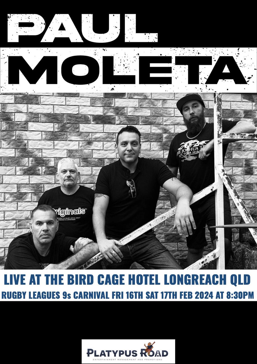 #livemusic #outbackqueensland 
#paulmoleta #rockband