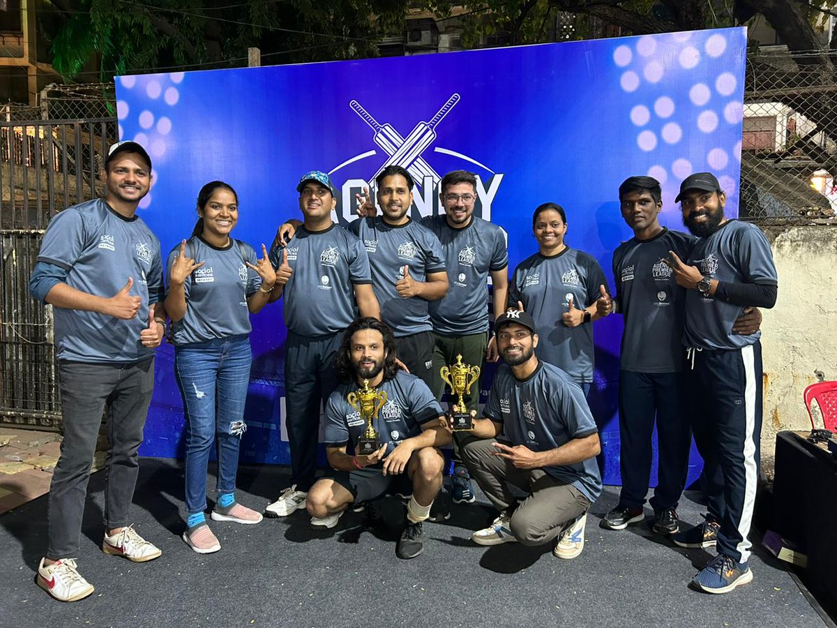weRinteractive's tweet photo. 🏏💪After 2 spectacular victories on Day 1 of the Agency Premiere League, we’re all set to conquer the quarterfinals today! Special callout to Jayesh Patil and Mohnish Tawte for winning ‘Man of the Match’ titles so far. Bring it home, #IAStrikers🏆
#cricket #matchday #weareIA https://t.co/cLN8roszaa
