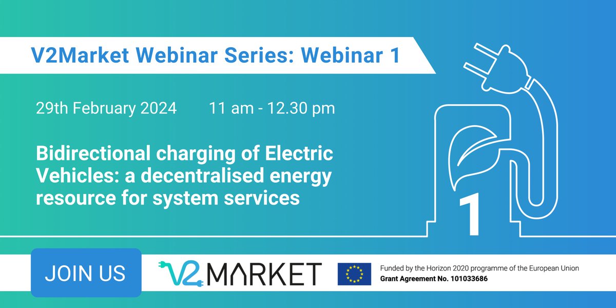 V2Market's tweet image. ⚡️Exciting news! Our webinar series, in partnership with @smartEnEU, kicks off on Feb 2⃣9⃣ with a deep dive into the transformative potential of #bidirectional #EVcharging!

Join us for insights from industry leaders!
🕐11:00 - 12:30 CET
🎟️ shorturl.at/DHP78