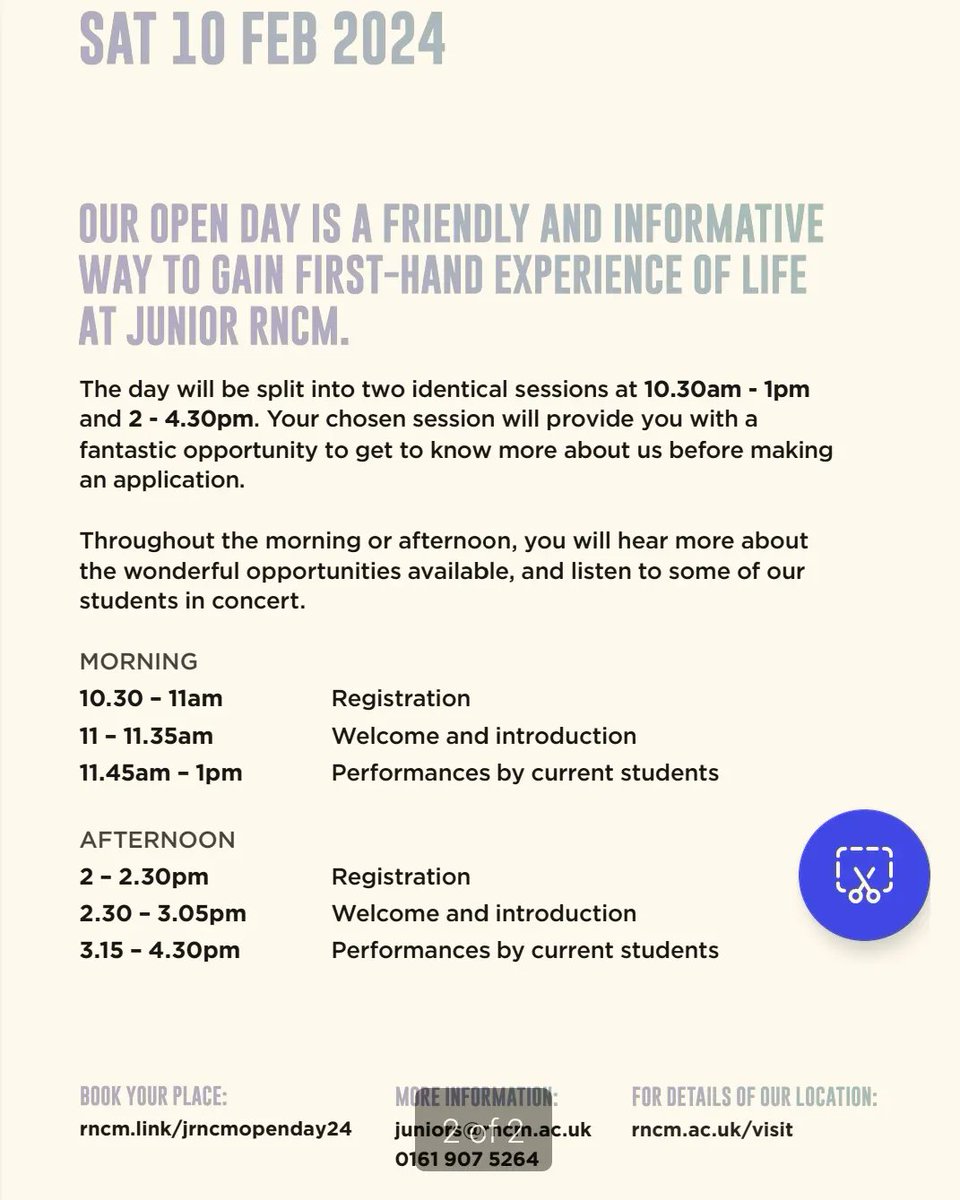 Our Junior RNCM Open Day is this Saturday 10th! 🎼🎵 'Junior RNCM welcomes young musicians at lower grades as well as more advanced players. We look for musicality, potential and commitment as well as prior attainment.' We have so much fab harp activity! DM me for more info😁.