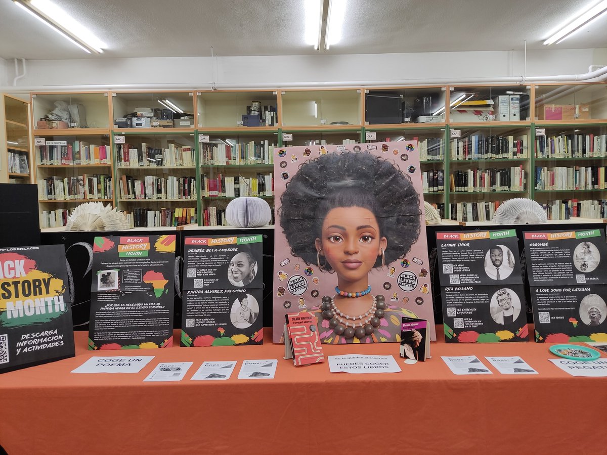 Este mes de febrero celebramos el Black History Month en la biblioteca para reconocer las contribuciones históricas de la población afrodescendiente. Resaltar sus logros, su cultura y la lucha por la igualdad. Más info shorturl.at/wBEHY #BlackHistoryMonth #CPIFPLosEnlaces