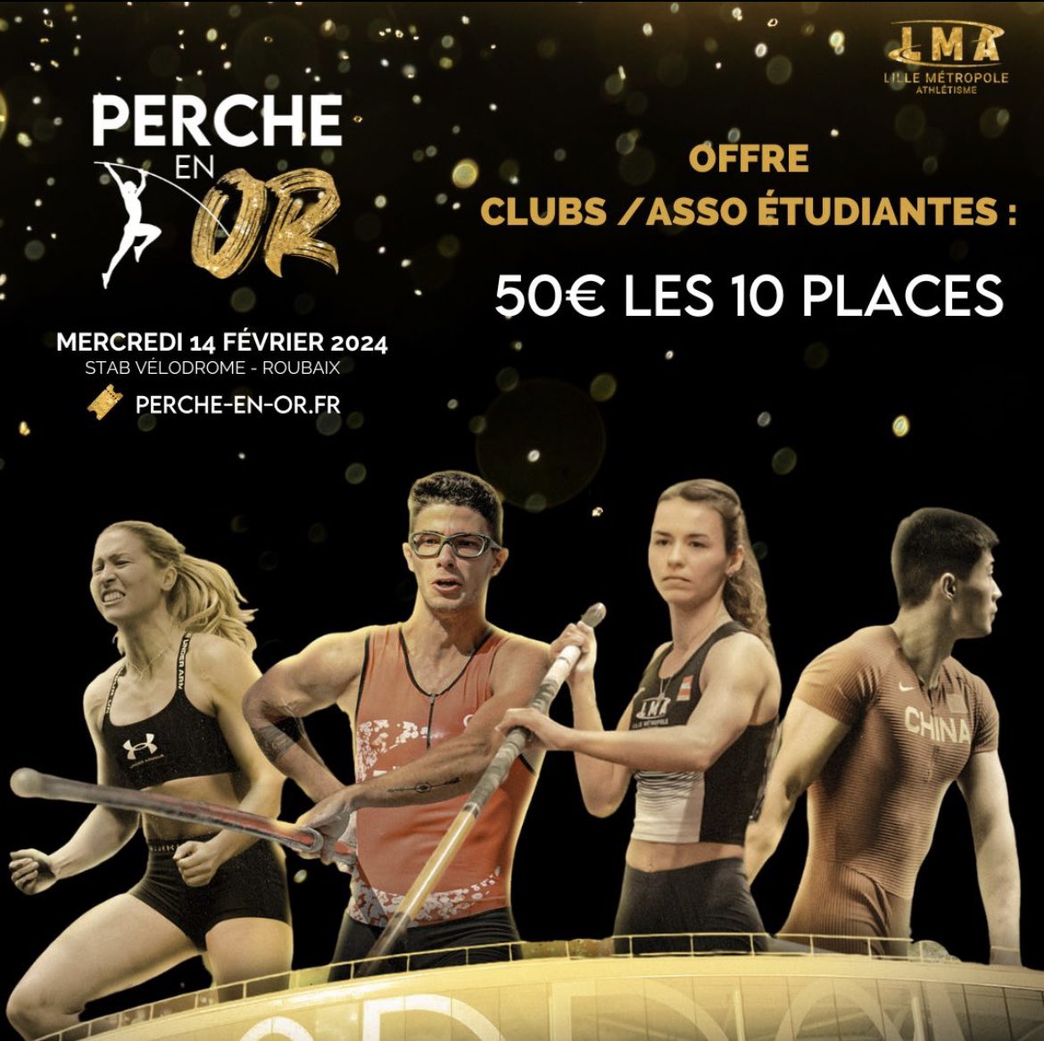 Perche en or 💫 (@perche_en_or) on Twitter photo On vous a préparé une offre pour les clubs sportifs et les associations étudiantes pour venir voir la 4ème édition du Perche en Or ! 🔥
<a href="/LMAthletisme/">Lille Métropole Athlétisme</a> <a href="/LigueHDFA/">Ligue Hauts-de-France Athlétisme</a> <a href="/fedeGALILLE/">GALILLÉ</a> On vous a préparé une offre pour les clubs sportifs et les associations étudiantes pour venir voir la 4ème édition du Perche en Or ! 🔥
<a href="/LMAthletisme/">Lille Métropole Athlétisme</a> <a href="/LigueHDFA/">Ligue Hauts-de-France Athlétisme</a> <a href="/fedeGALILLE/">GALILLÉ</a>
