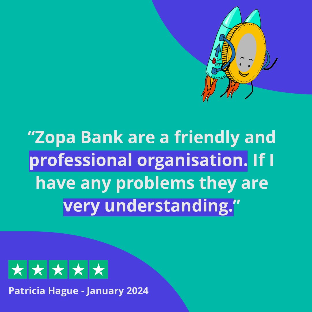 Thanks for the great review💚#ZopaBank #HappyCustomers