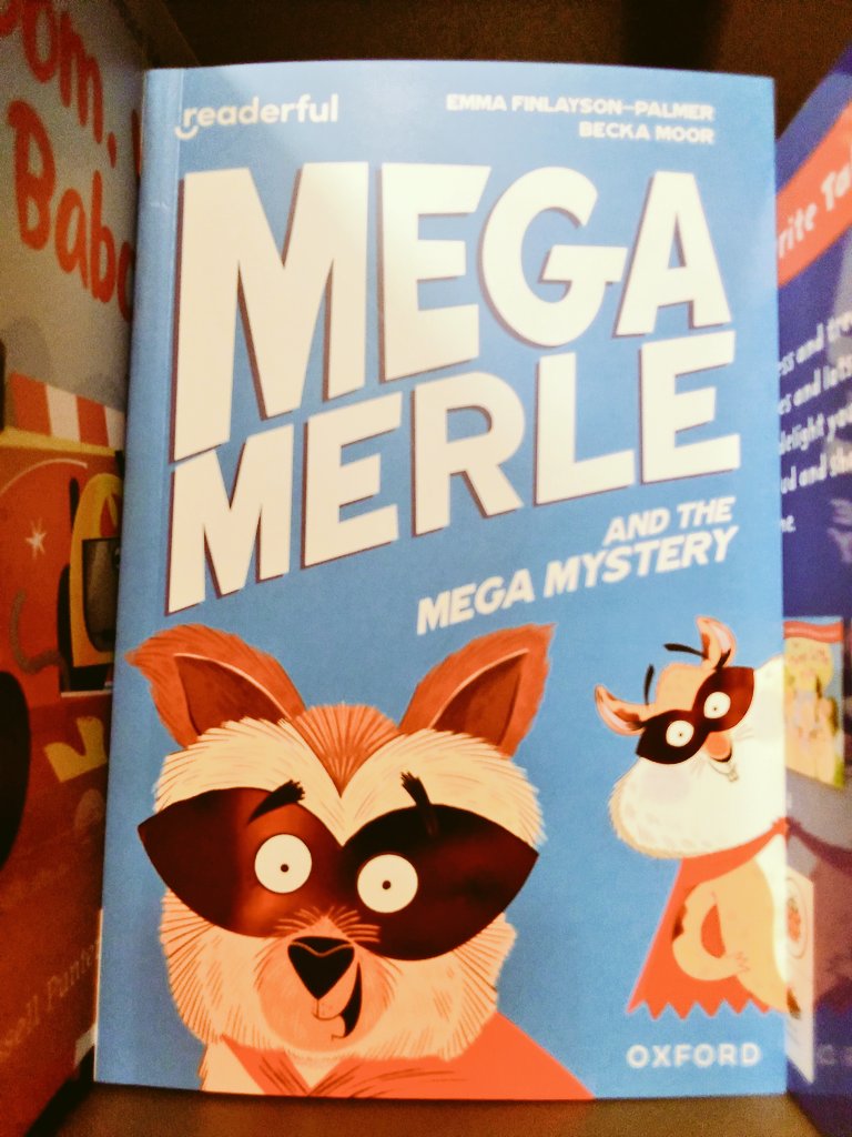 WaterstonesWton's tweet photo. Lovely to see a new book from one of our great local authors in the shop! 
Emma @FinlaysonPalmer's
Mega Merle and the Mega Mystery (illustrated by Becka Moor) is part of @OxfordChildrens' new Readerful series, carefully designed to inspire children to read more! https://t.co/ZI3lAxXNkF
