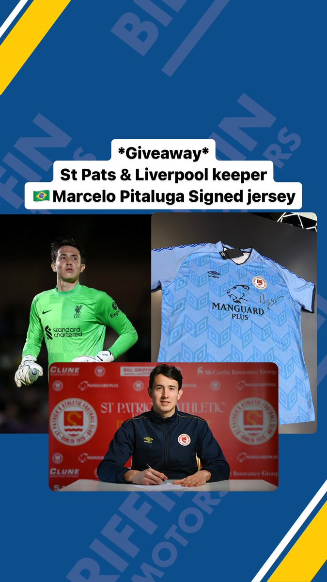 ❤️🤍To celebrate our continuing sponsorship @stpatsfc into 2024, we are giving away a signed 👕jersey by current Saints and Liverpool Fc keeper @mpitaluga_ Marcelo Pitaluga & Two tickets to the Presidents Cup final this Friday! 
⚽️Simply comment/tag and retweet
#SupportingLocal