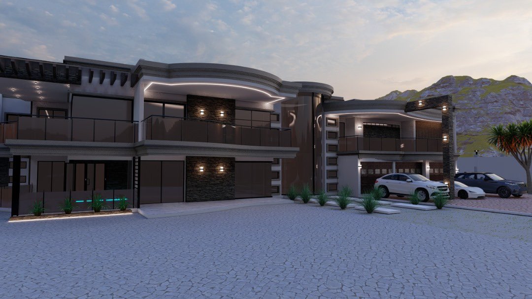 AccommodateZim2's tweet photo. 6 bedroom Mansion design in Shawasha Hills Contact 0774396543 for all your design and build packages https://t.co/8Z81LI5oUT