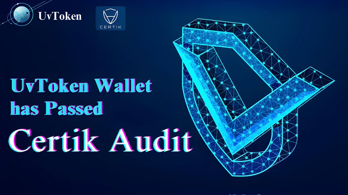 We're thrilled to announce 📢 that #UVToken has officially passed the rigorous security audit by #Certik

This solidifies our commitment to providing a safe and secure 🔐 platform, and ensuring transparency and trust.

#DeFi #Web3 #blockchain