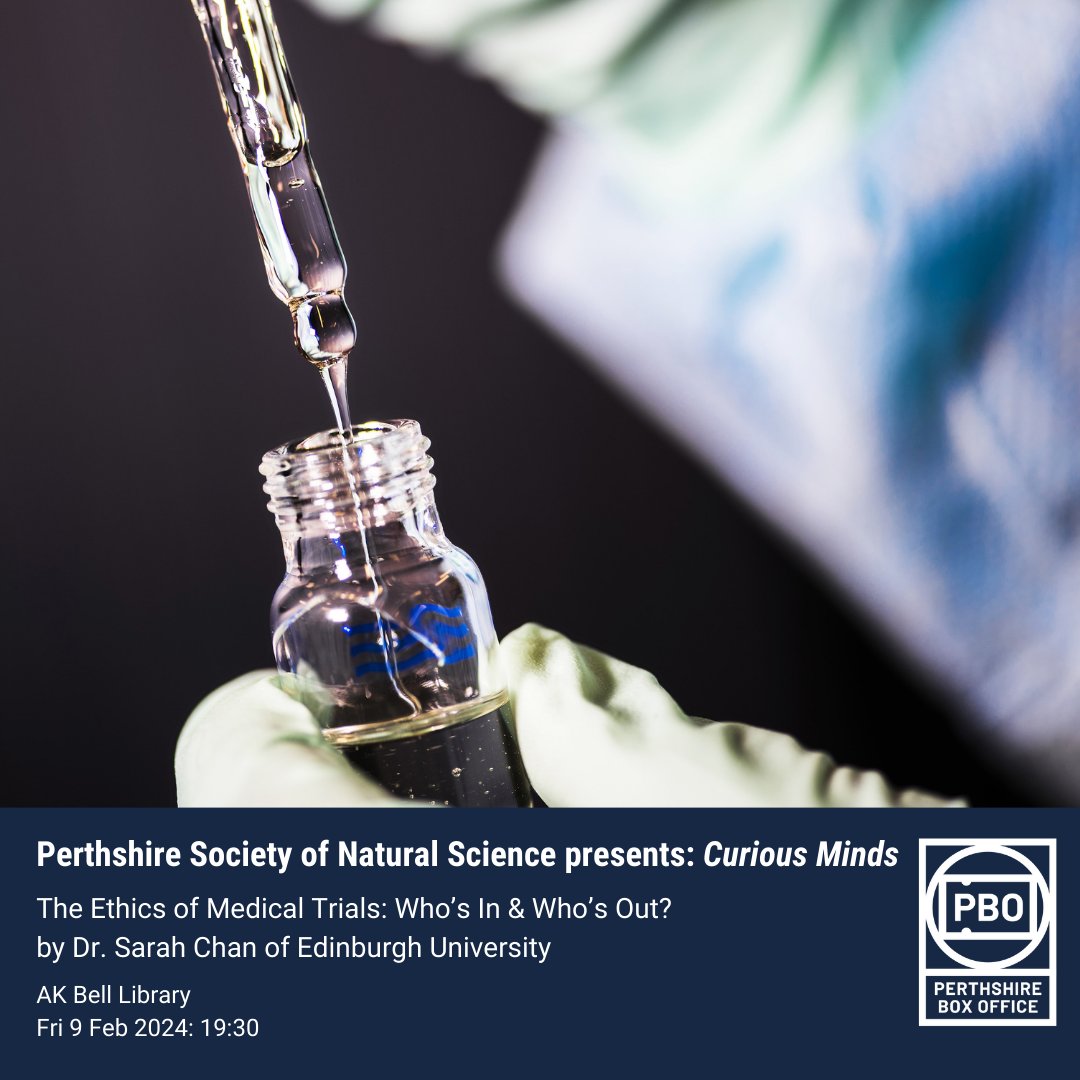 Did you know that our partner, Perthshire Society of Natural Science, host a series of interesting &amp; informative lectures?! 🧪

Their Curious Minds talks cover a wide range of topics on Contemporary Science in Scotland. 🥼👩‍🔬

Next up in the season: perthshireboxoffice.com/whats-on/the-e…