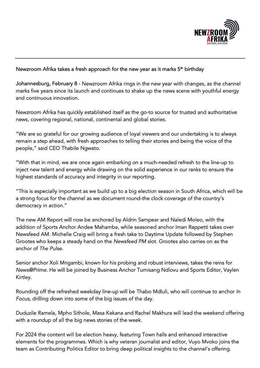 Newzroom Afrika tweet media