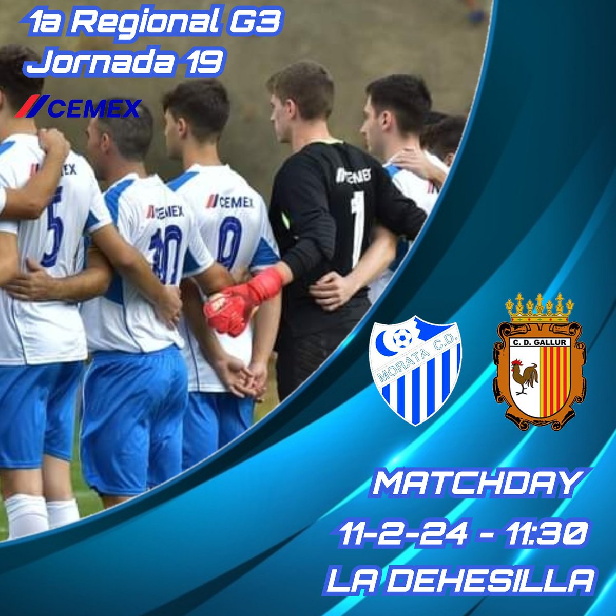 Buenos días!
Este domingo recibimos al <a href="/CDGallur/">C. D. Gallur</a>
Os esperamos en #ladehesilla a la hora del vermú