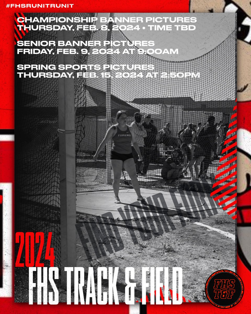 fhsxcrunning's tweet photo. Attention FHS Track &amp; Field Participants: Mark your calendars… Championship Banner Photos, Senior Banner Photos, Spring Sports Photos! FHS T&amp;F is ready to light up the camera! https://t.co/0vvs3vZKq3