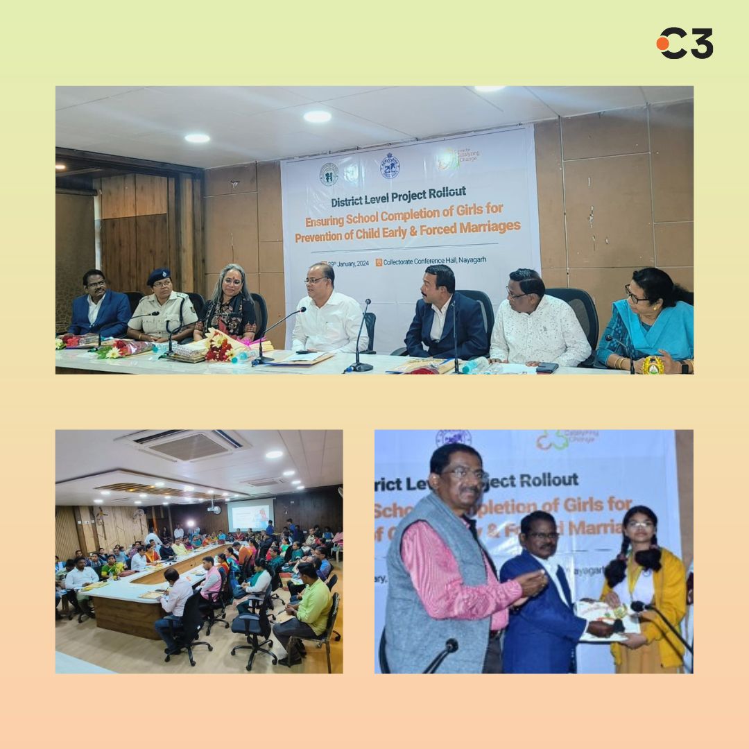 At C3, we strive to build positive, enabling ecosystems where #girls can thrive, fulfil their potential and make informed choices about their lives. To foster this positive ecosystem, C3 recently launched an initiative in all 8 blocks of Nayagarh, Odisha, to ensure that young