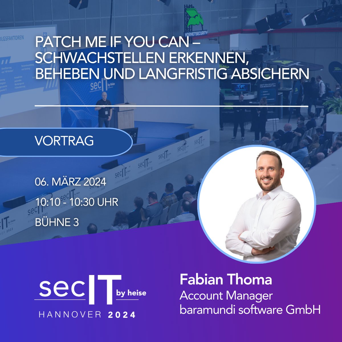 Freut euch auf einen informativen Vortrag von Fabian Thoma. Er wird aufzeigen, wie Unternehmen durch die Einhaltung bewährter Praktiken und den Einsatz geeigneter Tools die Folgen von Sicherheitsvorfällen begrenzen können. Ticktes: heise.de/s/1ZnQr

#itsecurity #cybercrime