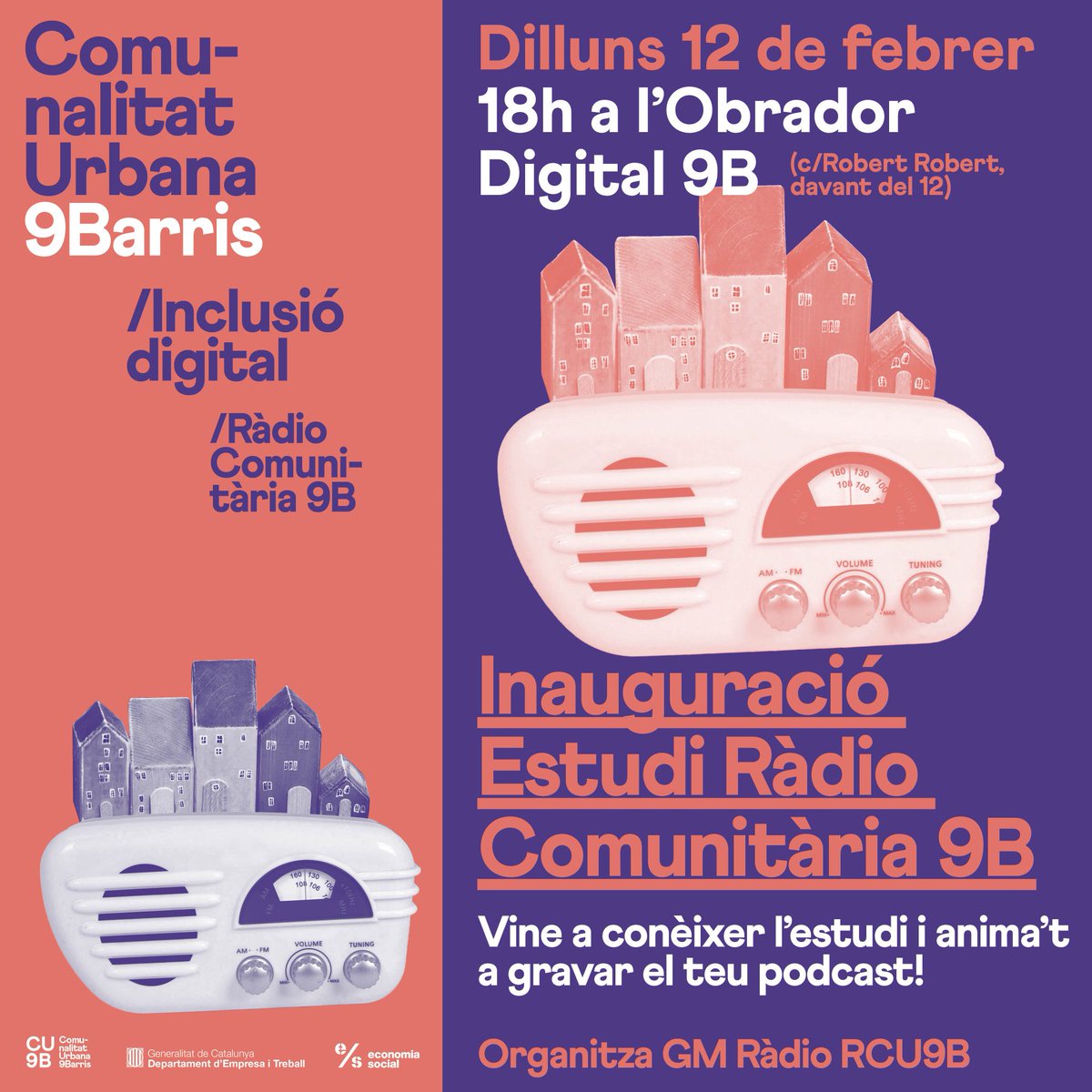 Al punt Òmnia del Verdum i a l'Obrador Digital de 9B, ara li afegim l'estudi de la  ràdio CU9B.

Els bits seràn sempre nostres!