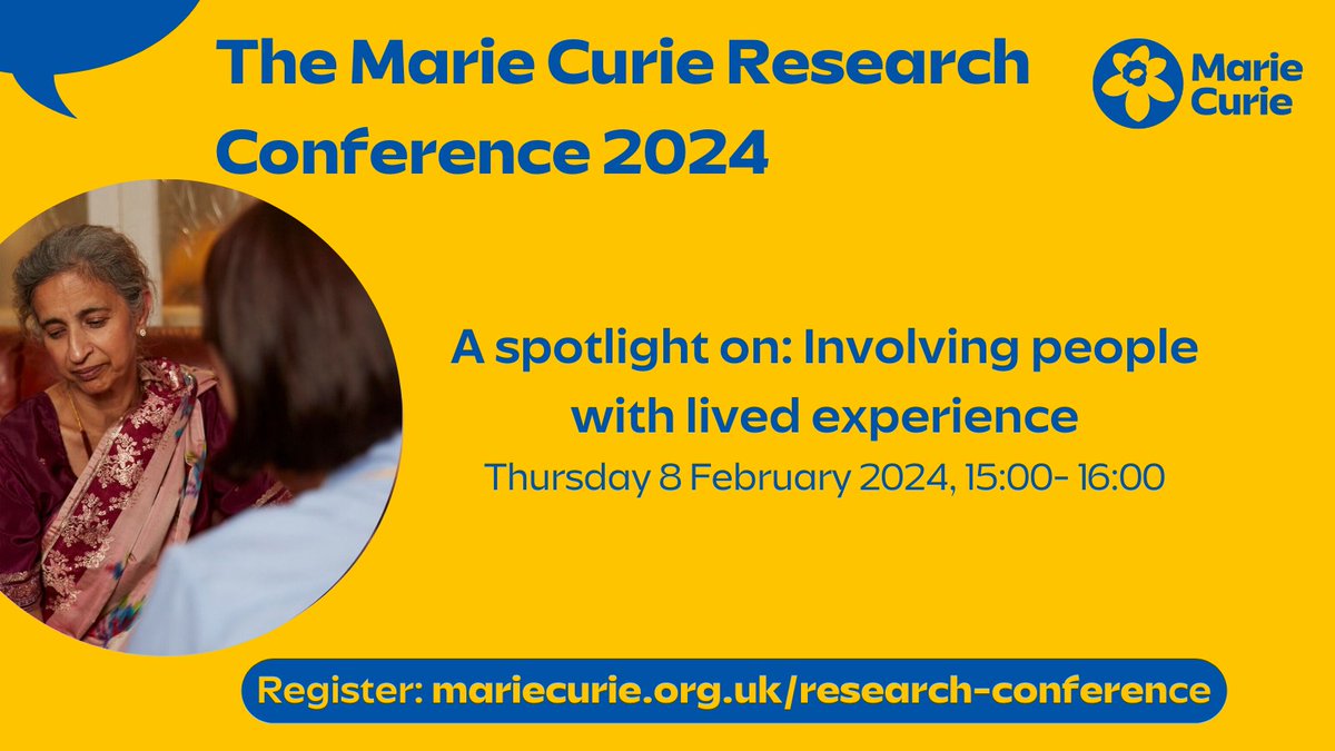 At 3pm today: how should research &amp; policy meaningfully involve people with lived experience, including...
💛 People who have lost a loved one
💛 People who have experienced homelessness
💛 People with learning disabilities
Join us for this important session 👇 #MCResearch2024