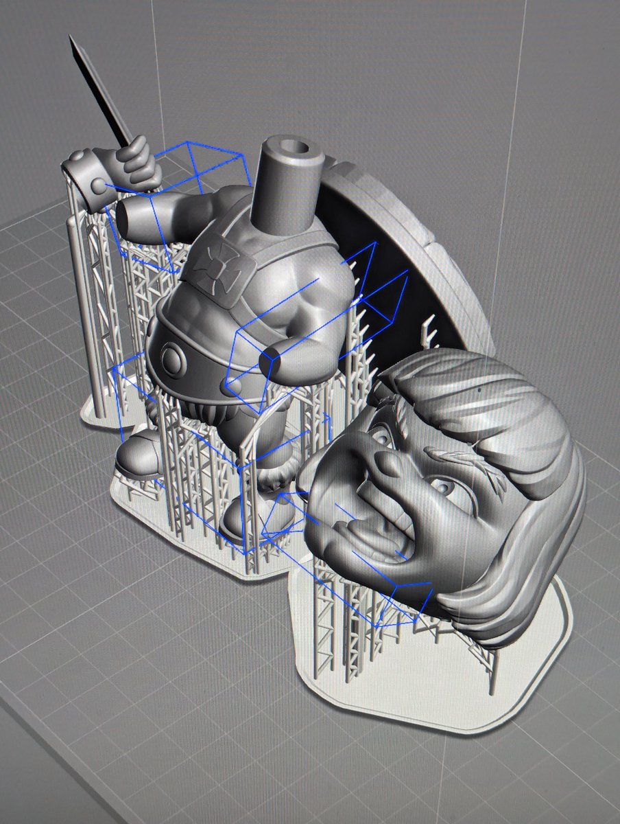 HarperCrafthall's tweet photo. Thanks for the support, He-Man.

One day left on @Thangs3D weekly leaderboards, and I realized that I didn't mention he is #presupported. 

I've included my @LycheeSlicer file, so that this collectible is easier to print and adjust to your settings.

#Skeletor is coming tomorrow. https://t.co/ooMpqMky99