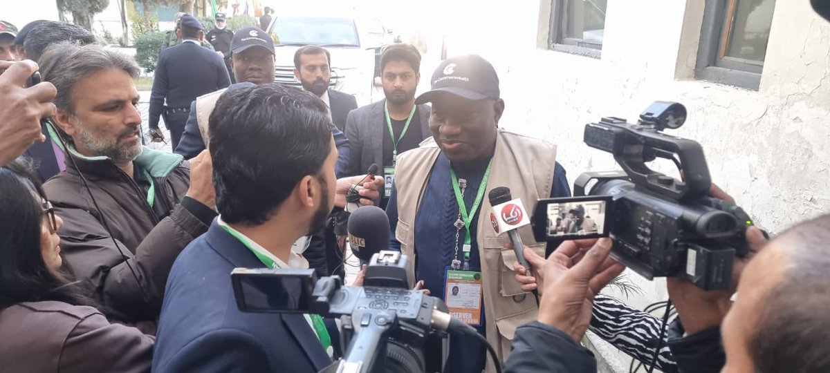 I set out early this morning with members of the Commonwealth Observation Group (COG), to visit some polling stations in Islamabad as polls opened in Pakistan's general elections. I wish the people of Pakistan peaceful and successful elections. -GEJ