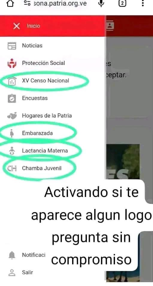 REACTIVACIONES 100%SEGURAS
CHAMBA EN GRIS
SOMOS VENEZUELA EN GRIS
•LACTANCIA MATERNA GRIS
PARTO HUMANIZADO GRIS
TRANSFERENCIA ENTRE FAMILIARES
CAMBIO DE PETROS A BOLIVARES
CENSO NACIONAL XV
#sistemapatria #patria #bonos #Venezuela #nicolasmaduro #chambajuvenil #lactanciamaterna
