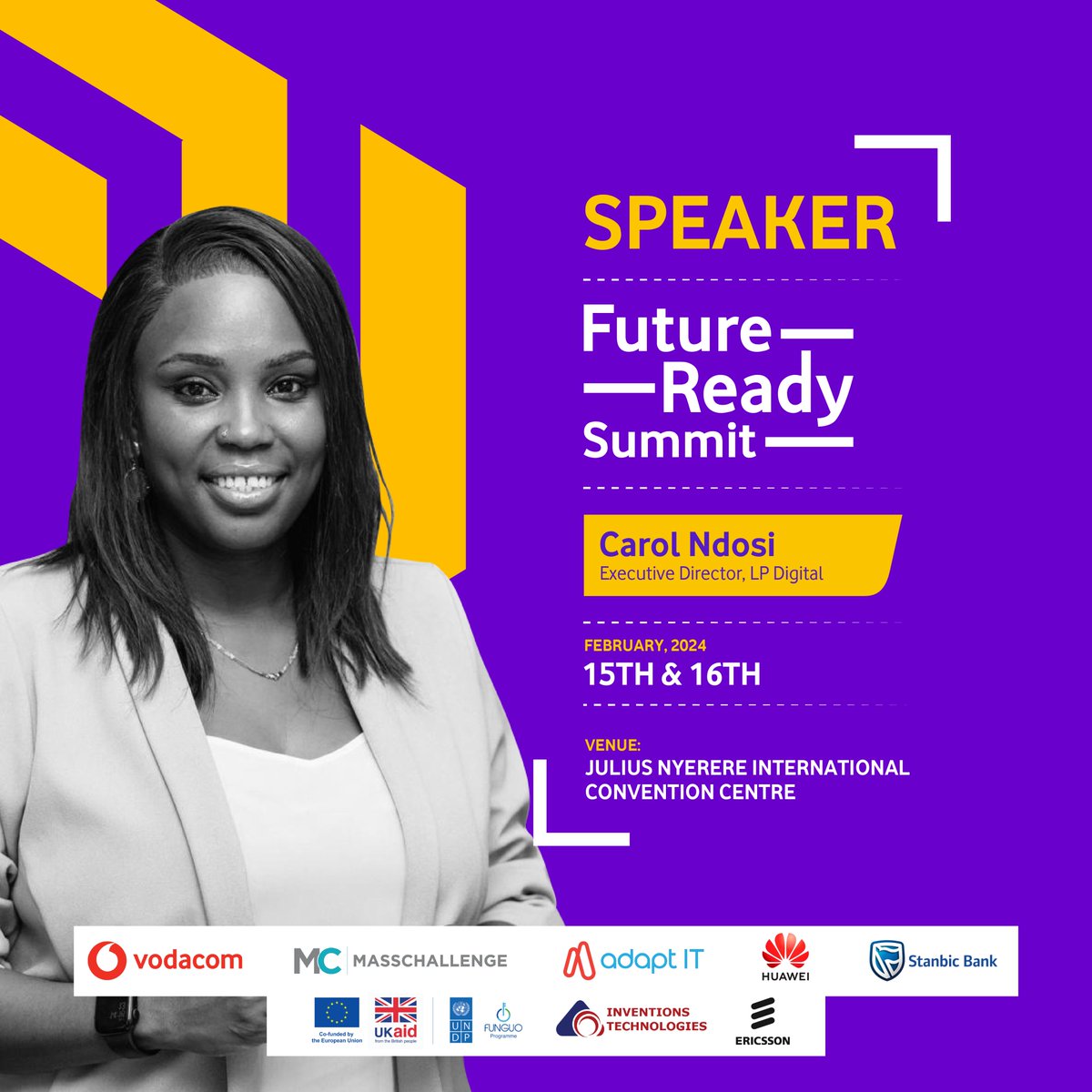 _futureready's tweet photo. Introducing Carol Ndosi, an advocate for digital inclusion and champion of women in tech, as a speaker at the Future Ready Summit! Get ready for her impactful insights as together, we shape the future of technology. #FRS24 @CarolNdosi 
Registration https://t.co/N8aNrVOZef https://t.co/KtHM7u4C87