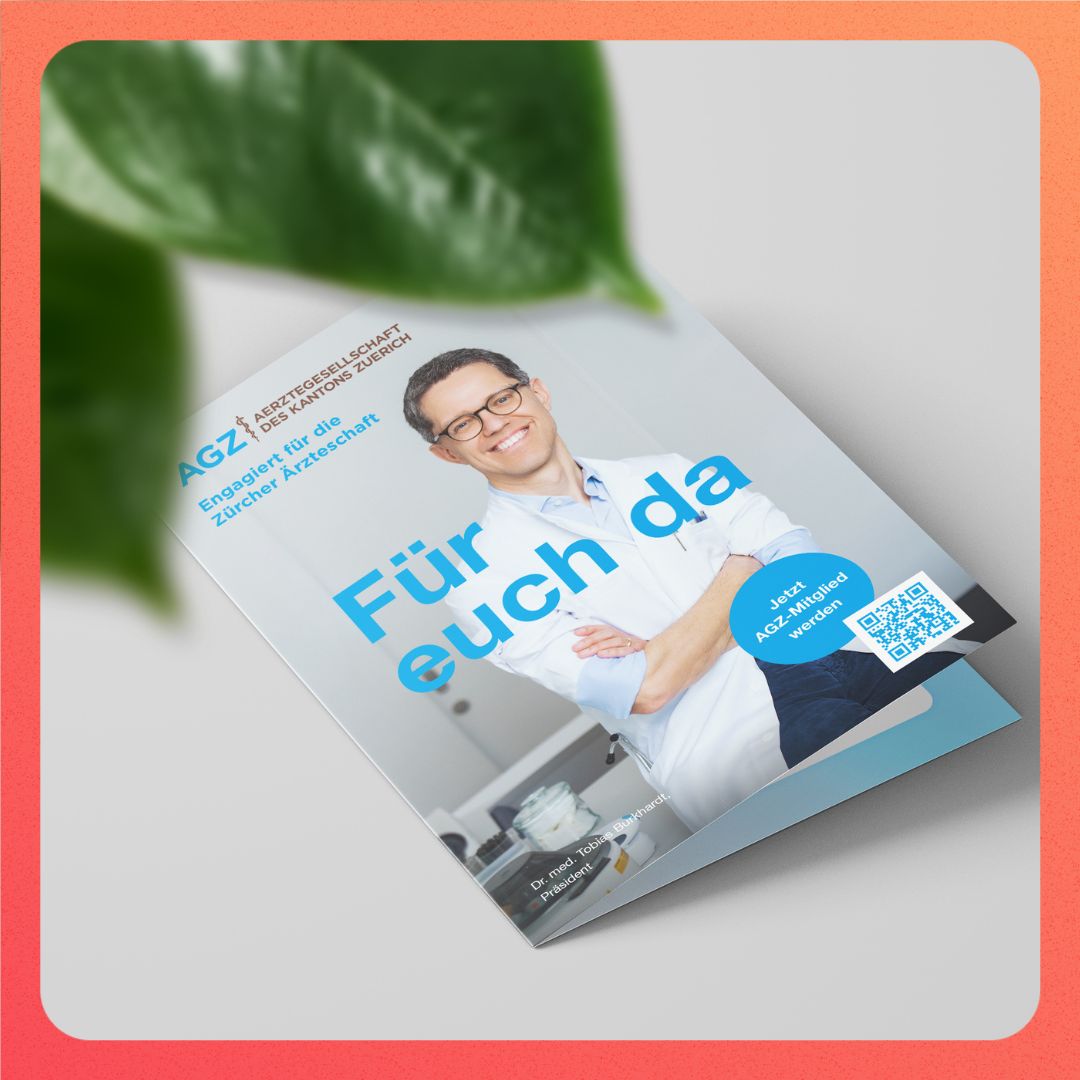 feinheit's tweet photo. Die Ärztegesellschaft des Kantons Zürich (#AGZ) sucht neue Mitglieder. 🩺 Wir haben sie mit einer #Kampagne inklusive Flyer und Giveaway dabei unterstützt, ihr Angebot bekannter zu machen. Das zentrale Element ist dabei eine Landingpage. 🌐 Zum Projekt 👉🏽 https://t.co/8HbOe8KY6A https://t.co/L5U4RqwTDa