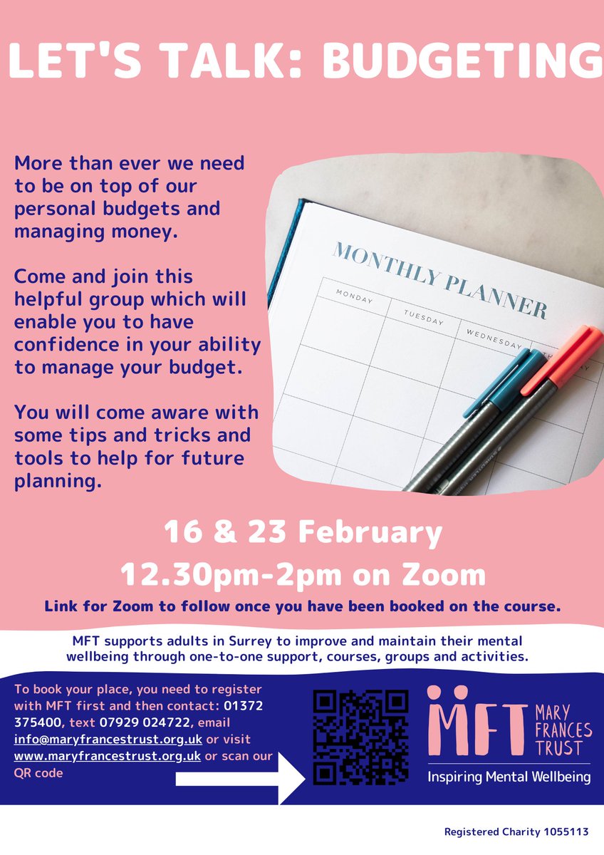 MaryFrancesTrst's tweet photo. Lets Talk Budgeting 💰⬇️
What you will learn:
- Set up and manage a budget
- Plan ahead
- Helpful tools and resources
- Boost your confidence
#OnlineBudgetingCourse #LearnToBudget #LearnToManageYourMoney #MoneyAndWellbeing https://t.co/413qkTADIp