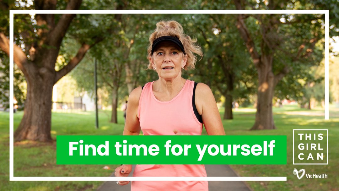 It's time to prioritise YOU! Take time for yourself and stay active to make all the difference.  #ThisGirlCanVIC