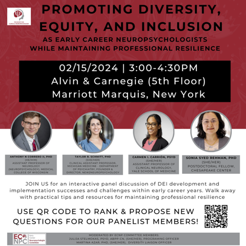 SamDStern_PhD's tweet photo. Less than 1 week away from #INS2024inNYC Be sure to join us Thursday 2/15/2024 for 2 great early career #neuropsychologist events! @SCN_WIN @APADivision40 @Div40ANST @INSneuro https://t.co/fRu1UmGEwr