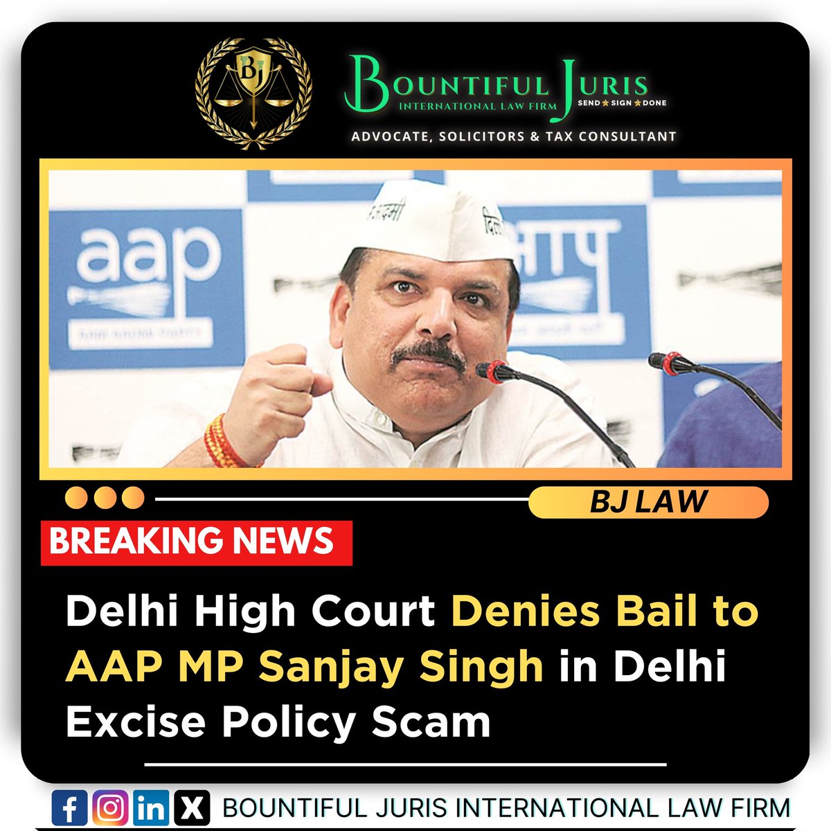 Bountiful_Juri's tweet image. BREAKING NEWS
Delhi High Court Denies Bail to AAP MP Sanjay Singh in Delhi Excise Policy Scam
.
Follow Us For More Updates
.
.
.
.
#breaking #sanjaysingh #policyscam #denies #bail #scam #news #delhihighcourt #bountifuljuris