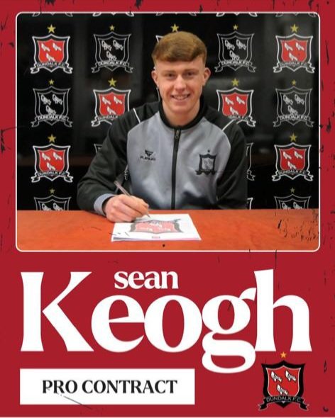 Former @SkerriesTownFC player Sean Keogh has just signed a professional contract at @DundalkFC FC. Sean joined the STFC Kids Academy aged 4 and played for the club from under 9 to under 14. Well done Sean and best of luck in your professional career from all at @SkerriesTownFC