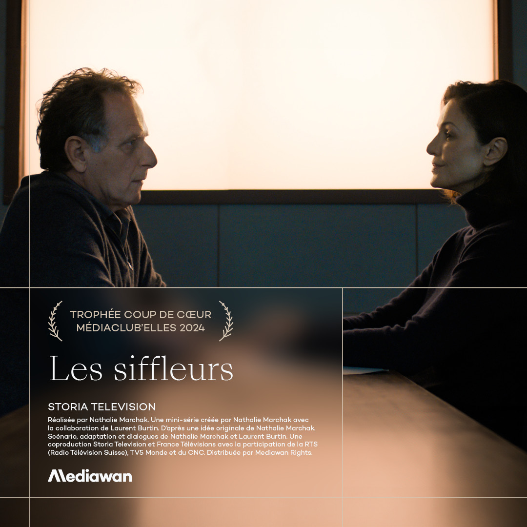 MediawanFr's tweet photo. 🏆 #TrophéesMCE: @MarchakOff remporte le "Trophée coup de cœur" @Mediaclubelles en tant que Réalisatrice de la fiction "Les Siffleurs" (2x90 mins)

👏 à elle et aux équipes ! https://t.co/aenF5siQq2