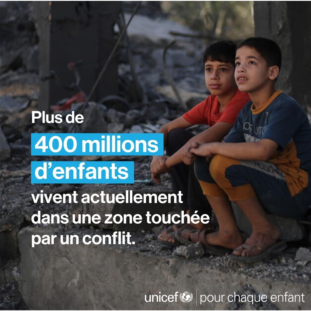 En Syrie, en RDC, en Ukraine, au Soudan ou à Gaza, les enfants sont #PrisPourCible dans des conflits dévastateurs. 

Nous devons protéger les enfants d’aujourd’hui afin qu’ils puissent grandir et créer un monde plus pacifique demain. fcld.ly/jzexjhg

#PourChaqueEnfant