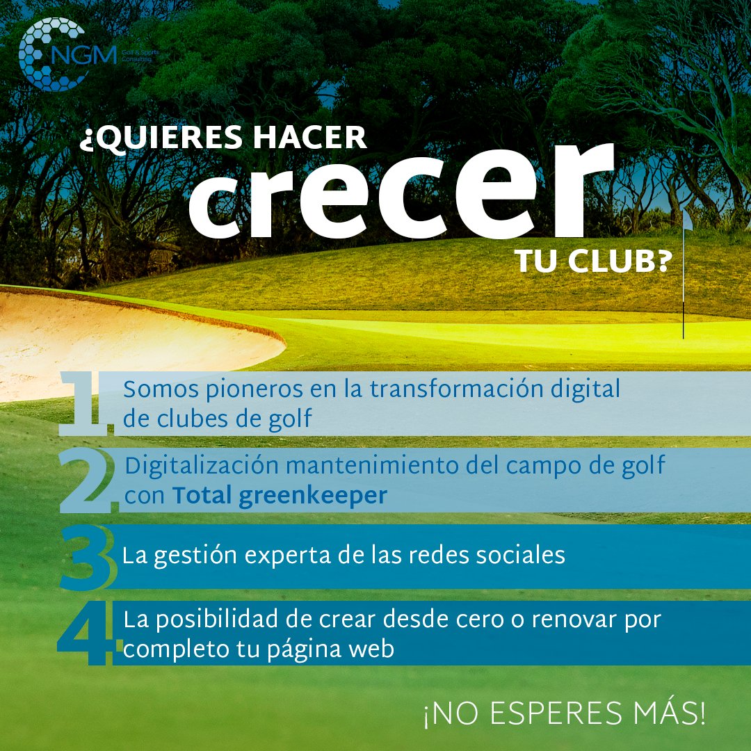 NGM_Golf_Sports's tweet photo. 📈 ¿Quieres hacer crecer tu club? 

Pioneros en la transformación digital de clubes de golf 
Ofrecemos la gestión completa en todas las áreas 
La gestión experta de las redes sociales 
La posibilidad de crear desde cero o renovar por completo tu página web.

👉 ¡No esperes más! https://t.co/RgN14Li85V