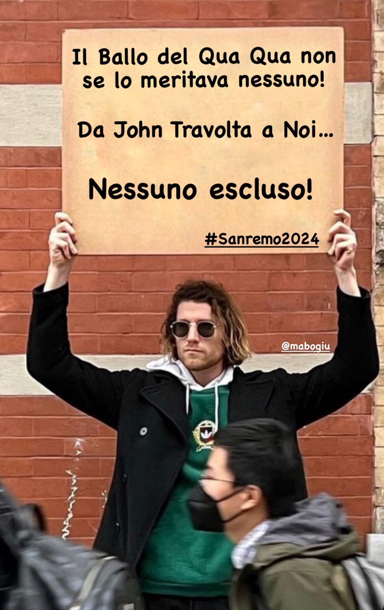 MaBoGiu's tweet photo. Giusto così! 
#FestivaldiSanremo2024 #Sanremo #Sanremo24 #FANTASANREMO2024 https://t.co/VcP5ewhzbh