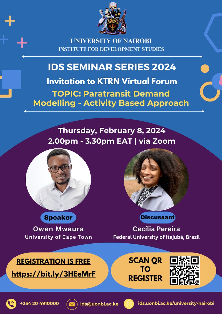 IDS_UONBI's tweet photo. Our Discussant Cecília Pereira is a PhD student in industrial engineering at the Federal University of Itajubá, Brazil. Among other transportation research projects, she is interested in investigating last-mile delivery solutions in Brazilian
Link: https://t.co/KWGcllL9Kx https://t.co/ujadoA0bJ9
