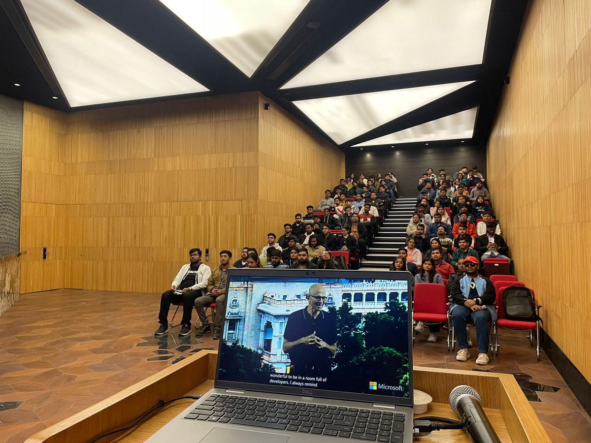 🔥 Thrilled to be part of the action-packed session at Microsoft Noida, where @satyanadella is electrifying the crowd with his keynote address live stream! ⚡ #MicrosoftNoida #SatyaNadella #KeynoteSpeaker #TechInnovation #DigitalTransformation