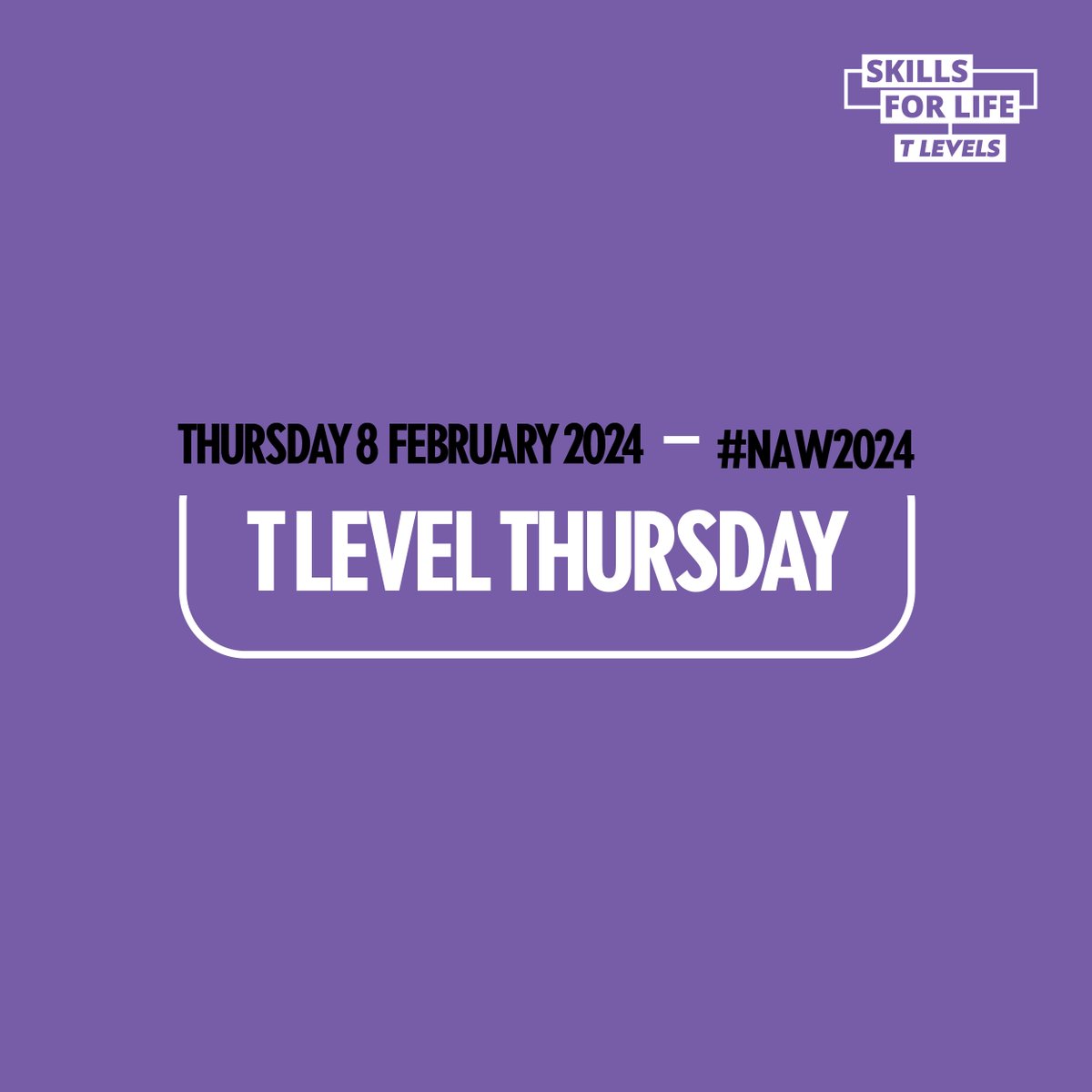 T Level Thursday is back and better than ever!​

Let's celebrate all the T Level talent, shining successes and brilliant benefits that #TLevels bring to students and employers.

Find out more on skills and training: ow.ly/BhXr50QwFlz

#SkillsForLife #NAW2024 #TLevelThursday
