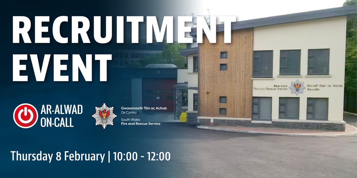 SWFireandRescue's tweet image. 🚒 Looking to learn more about how you can make a difference in your community as a part of our On-Call team?

👨‍🚒 Crews from #Aberdare are at Sobell Sports Centre between 10am and 12pm TODAY to answer any questions you may have.

Want to #BeMore?
🔗 bit.ly/SWFRS_On-Call
