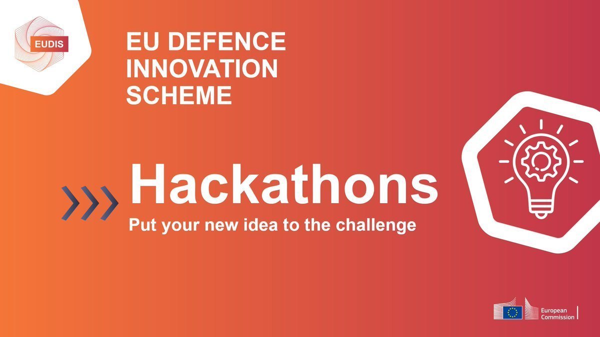 We are promoting the development of innovative solutions to tackle current and future 🇪🇺 defence challenges, fostering a dynamic #EUDefenceIndustry🛡️ ▶️The upcoming #EUDIS Hackathons are one of the instruments designed to move in that direction More at👇 eudis.europa.eu/hackathons_en