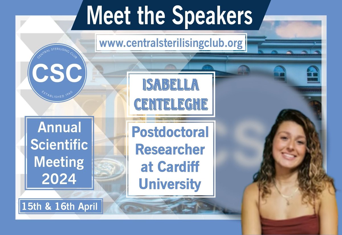 As part of our session on Decontamination in the built environment, we are looking forward to hearing Isabella's presentation on dry surface biofilms in healthcare.
#decontamination
#healthcare
#annualscientificmeeting